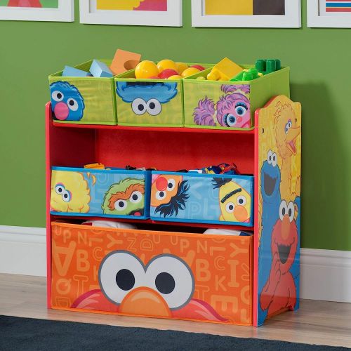  [아마존베스트]Delta Children Multi-Bin Toy Organizer, Sesame Street