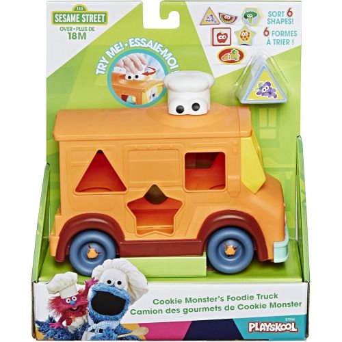  Sesame Street Cookie Monster’s Foodie Truck, Shape Sorter and Vehicle Toy for Kids Ages 18 Months and Up
