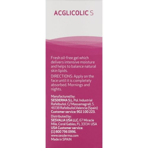  Sesderma Acglicolic S Moisturizing Gel, Fuchsia, 1.7 oz.