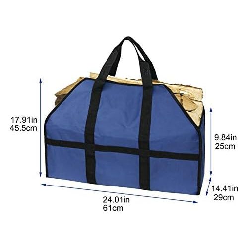  sets Log Carrier Tote Storage Bag, Large Capacity Oxford Fireplace Wood Stove Accessories, with Handles for Camping Trip (Color : D)