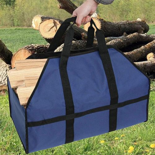  sets Log Carrier Tote Storage Bag, Large Capacity Oxford Fireplace Wood Stove Accessories, with Handles for Camping Trip (Color : D)