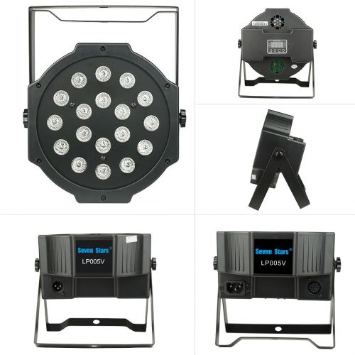  Seven Stars Mini Rotating Disco Light,RGBW Moving Head Stage Light with Full Color LED Strobe Light Bar Sound Activated,Master-slave, Auto Running for Bars Disco hall Performance Places (UV Pa