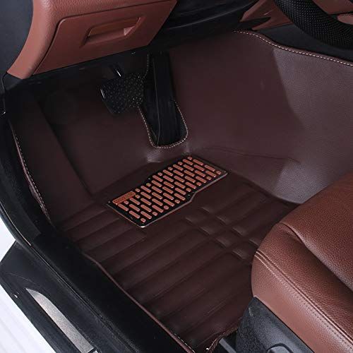  Seven-flower Car Floor Mats Waterproof Front & Rear Liner Mat Carpet for Nissan Rogue(Coffee,2008-2013)
