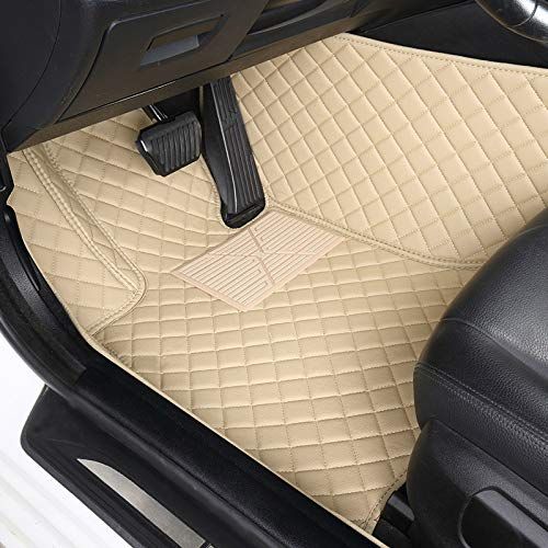  Seven-flower Custom Car floor mat Front & Rear Liner 8 Colors with Gold Lines for Buick LaCross 2009-2015(Beige)