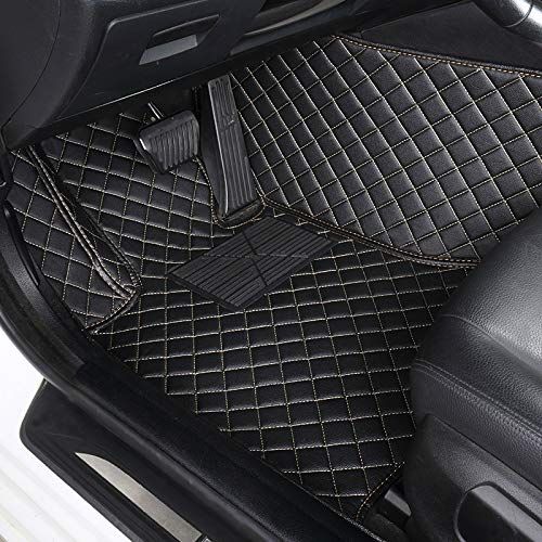  Seven-flower Custom Car floor mat Front & Rear Liner 8 Colors with Gold Lines for Buick LaCross 2009-2015(Grey)