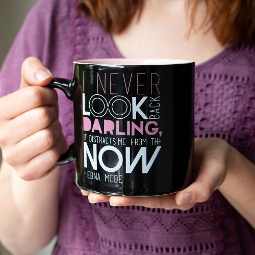  Seven20 Disney Pixar Incredibles Edna Mode Ceramic Coffee Mug - I Never Look Back, Darling. It Distracts Me From The Now - 20 oz