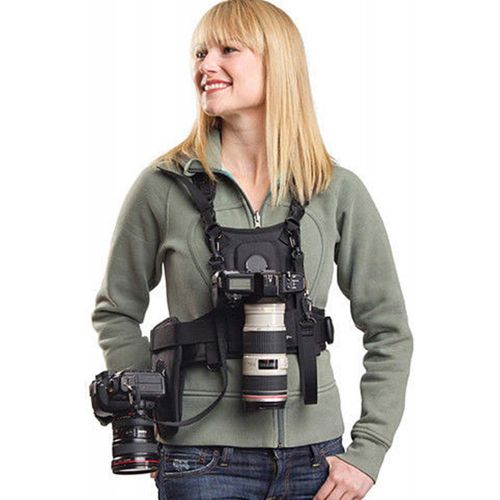  Dual Camera Harness, Sevenoak SK-MSP01 Multi Carrying Chest Vest System with Side Holster for Canon 6D 600D 5D2 5D3 Nikon D90 Sony A7S A7R A7S2 Panasonic Olympus DSLR Cameras Climb