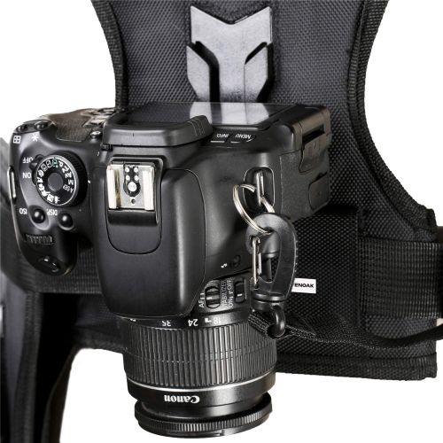  Dual Camera Harness, Sevenoak SK-MSP01 Multi Carrying Chest Vest System with Side Holster for Canon 6D 600D 5D2 5D3 Nikon D90 Sony A7S A7R A7S2 Panasonic Olympus DSLR Cameras Climb