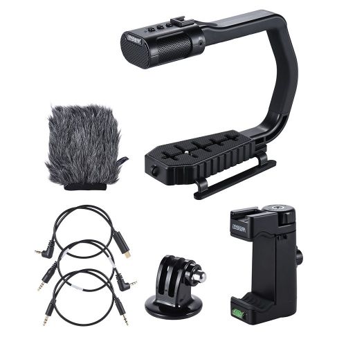  Sevenoak MicRig Stereo Video & Audio Recording Grip with Microphone 1 Stop Solution for DSLRs Camcorders Action Cameras Smartphones