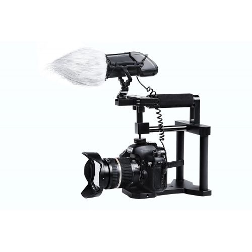  Sevenoak SK-SVM30 Alloy Stereo PRO Video Microphone with Deadcat, Shockmount, Soft & Hard Cases for DSLR Cameras and Camcorders