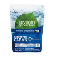 Powerful! Seventh Generation Automatic Dishwasher Detergent Pacs Free & Clear1.0 oz. x 20 pack(6pk)