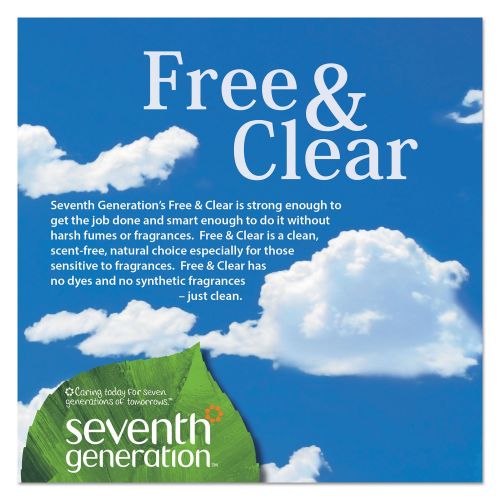  Seventh Generation Free & Clear Natural Liquid Fabric Softener, Neutral, 32oz, Bottle - six bottles.