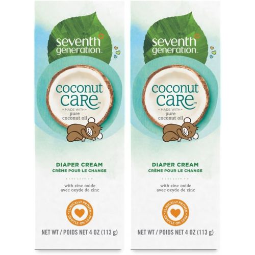  [아마존베스트]Seventh Generation Baby Diaper Cream with Soothing Coconut Care, 4 oz (2 count)