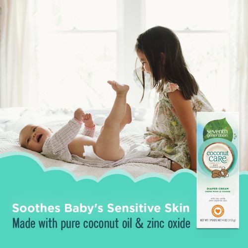  [아마존베스트]Seventh Generation Baby Diaper Cream with Soothing Coconut Care, 4 oz (2 count)