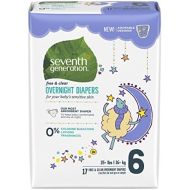 [아마존베스트]Seventh Generation Baby Free & Clear Overnight Diapers, Stage 6, 17 Count, Pack of 4