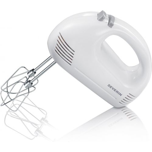  Severin Food Mixer HM 3827 / white-grey with 2 beaters & 2 dough hooks