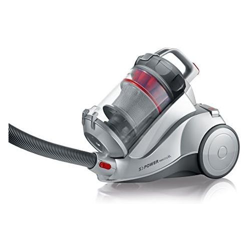  Severin Germany Nonstop Corded Bagless Canister Vacuum Cleaner, Polar Silver