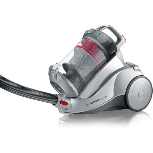  Severin Germany Nonstop Corded Bagless Canister Vacuum Cleaner, Polar Silver