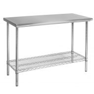 Seville Classics Commercial Stainless Steel Top Worktable, NSF Listed