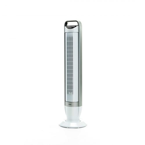  Seville Classics UltraSlimline 40 Inch Oscillating 3-Speed Tower Fan with Tilt Feature, White