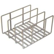 Seville Classics Vertical Pan Lid Rack Kitchen Counter and Cabinet Organizer, 10 W x 8.5 D x 5 H, Platinum