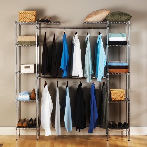  Seville Classics Expandable Closet Organizer - Zinc Plated Steel