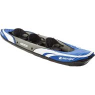 Sevylor Big Basin 3-Person Inflatable Kayak with Adjustable Seats & Carry Handles, Heavy-Duty PVC Construction for Rugged Use & Boston Valve for Easy Inflation/Deflation