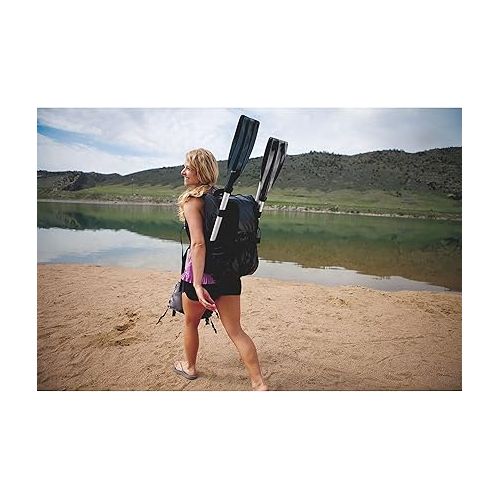  Sevylor QuickPak K1 1-Person Inflatable Kayak, Kayak Folds into Backpack with 5-Minute Setup, 21-Gauge PVC Construction; Hand Pump & Paddle Included