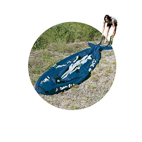  Sevylor Inflatable Riviera Canoe, Folding Kayak, 2 People, Canadian incl. Paddle 315 x 84cm.