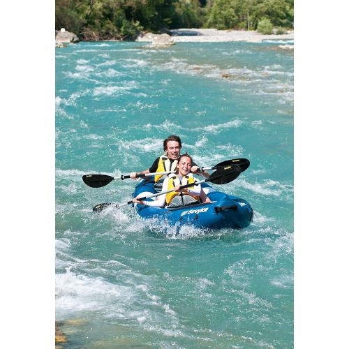  Sevylor Inflatable Riviera Canoe, Folding Kayak, 2 People, Canadian incl. Paddle 315 x 84cm.