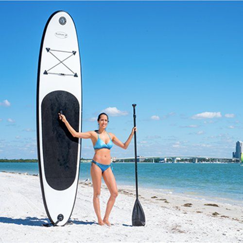  Sevylor Blue Water 11’ Premium SUP | Inflatable Stand Up Paddle Board Set | 34 Inches Wide Extra Stable | Extra Large Non-Slip Deck | 6 Inches Thick | Youth & Adult