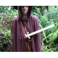 SewCoolCreation Child Boy Cape cloak with hood for Hobbit Jedi Medieval Viking Anglo Saxon Roman Assassin Knight Hunter Robin Hood