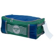 Seward Trunk Ship It Reusable Wheeled Padded Shipping Duffle, Blue/Green, One Size