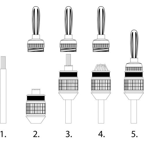  Sewell SW-29863-12 Deadbolt Banana Plugs 12-Pairs by, Gold Plated Speaker Plugs, Quick Connect