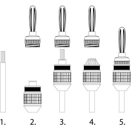  [아마존베스트]Deadbolt Banana Plugs 6-Pairs by Sewell, Gold Plated Speaker Plugs, Quick Connect, SW-29863-6