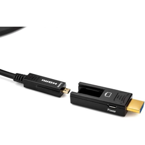  Sewell Direct Light Link Pro HDMI Over Fiber Cable with Detachable Heads by Sewell, 4K @ 60Hz 4:4:4 HDMI 2.0 HDCP 2.2, 40ft