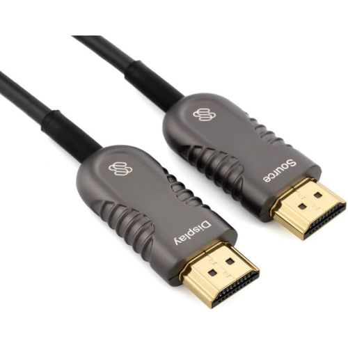  Sewell Direct Light Link Pro HDMI Over Fiber Cable with Detachable Heads by Sewell, 4K @ 60Hz 4:4:4 HDMI 2.0 HDCP 2.2, 40ft