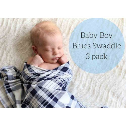  Sewing Tink SPECIAL Amazing Swaddles/ Blankets Baby Boy Blue Swaddles Nursing Blankets, 3 Pack...