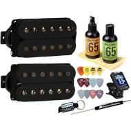 Seymour Duncan Pegasus/Sentient 6 String Humbucker Pickup Set 11108-95-B BUNDLE wtih Tuner, Picks, Care Kit