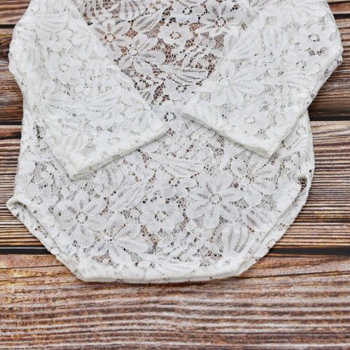  Seyurigaoka Newborn Infant Baby Photography Props Girls Lace Bow Vest Bodysuits Romper Photo Shoot Princess Clothes