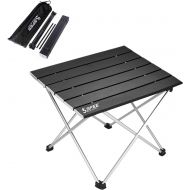 Sfee Folding Camping Table - Portable Ultralight Aluminum Camp Table Lightweight Compact Roll Up Picnic Table for Picnic Outdoor Hiking BBQ Camping Kitchen Fishing Beach with Carry