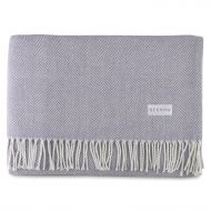 Sferra Celine Herringbone, 100% Cotton Throw Blanket - Lilac