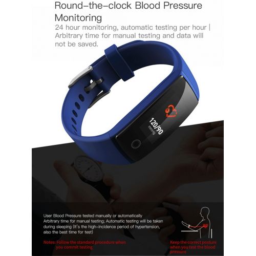  Sftrans Fitness Tracker, Bluetooth 4.0 Waterproof Smart Bracelet with 0.96Color Panel,Blood Pressure&Heart Rate Monitor, Pedometer, Sport Activity Tracker for iPhone Xs/8/7/6,Ipad,Samsung