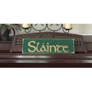 /ShabbySignShoppe SLAINTE Irish Ireland Sign Plaque Happy St Saint Patricks Day Cheers Good Health Toast Bar You Pick Color Hand Painted Wooden