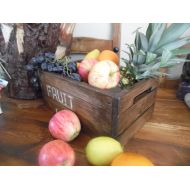 /Shackadale A vintage crate look fruit bowl, perfect country chic addition to the kitchen