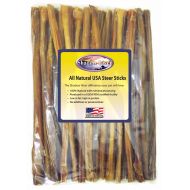 Shadow River 25 Pack 12 Inch Thin All Natural Steer Sticks for Dogs