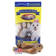 Shadow River Lamb Shank Bones for Big Dogs - 8 Pack Large Size Premium All Natural Chew Treats