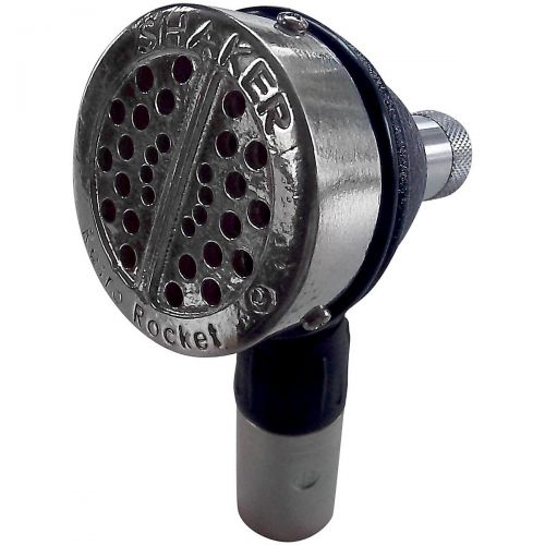  Shaker},description:This is Shaker’s bluesrock microphone. Designed and built for the more aggressive harp player. The Shaker Retro Rocket, with its hand-cast, solid pewter grille