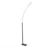 Shalomlite Ultra-Thin Arc LED Floor Lamps-Curved Energy-Saving White Light for Living Room (Black)