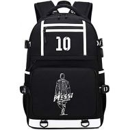ShangYings Store Soccer Player Star Lionel Messi Multifunction Backpack Barcelona Travel Student Backpack Football Club Fans Bookbag